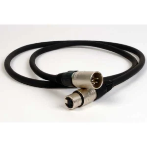 Remote Audio CAPWRX41MHD Powerflex DC Power Cable XLR4M to XLR4F: The cable with its XLR4M and XLR4F.