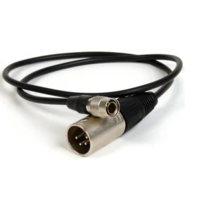 Remote Audio CAPWRX4HIR DC Power Cable XLR4M to 4-Pin Hirose M: The cable with its XLR4M and 4-pin Hirose.
