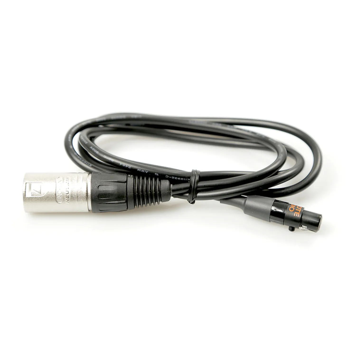 Remote Audio CAPWRX4MT4F DC Power Cable XLR4M to TA4F: The 4 ft cable with its XLR4M and TA4F.