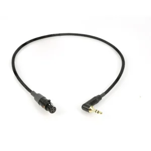 Remote Audio CASDTD Adapter Cable for Tape/Mix Out TA3F to 3.5mm: The cable with its TA3F and right-angle 3.5 mm TRS plug.
