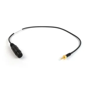 Remote Audio CASENSK100G3XL Line Adapter Cable for Sennheiser G3/G4: The cable with its XLR3F and 3.5 mm locking plug.
