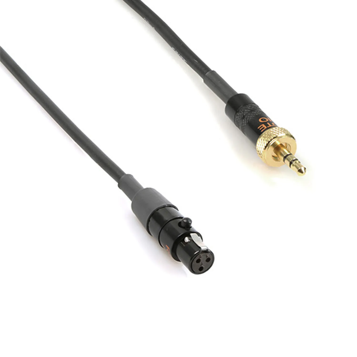 Remote Audio CASENSK100TL Adapter Cable for Sennheiser Transmitters: The cable with its TA3F and 3.5 mm locking plug.