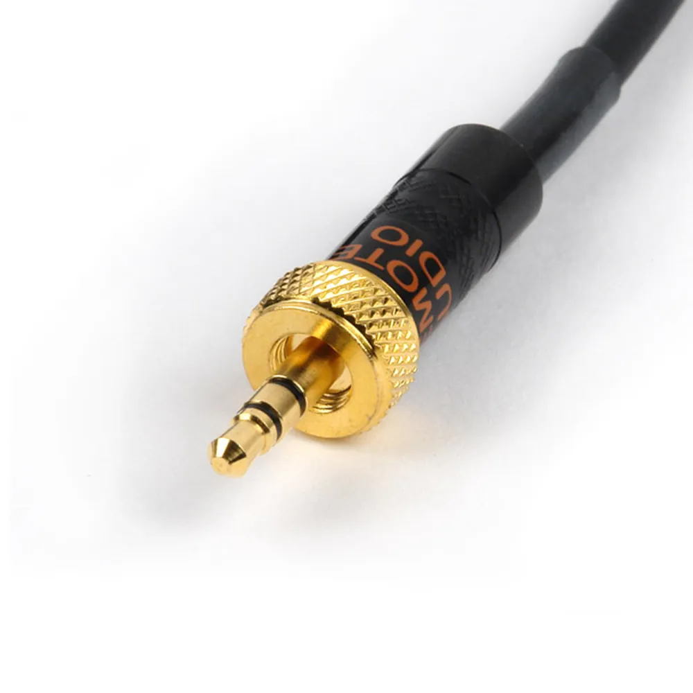 Remote Audio CASENSK100XM24 Mic Level Cable for Sennheiser Wireless: The gold 3.5 mm locking plug up close.