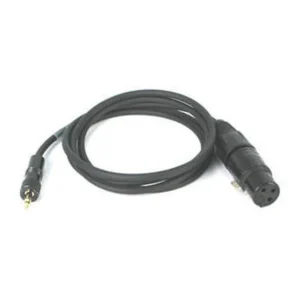 Remote Audio CASENSK100XMC48 Mic Level Adapter for Sennheiser (4 ft): The cable with its XLR3F and 3.5 mm locking plug.