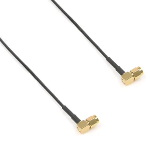 Remote Audio CASMARL24X2 50 Ohm SMA Antenna Cables (Set of Two): A 50 ohm antenna cable with right-angle SMA plugs at both ends.