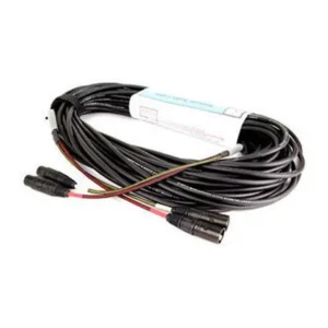 Remote Audio CASN2PXL25 Balanced 2-Channel XLR Cable: The coiled cable with its two XLR3F and two XLR3M.