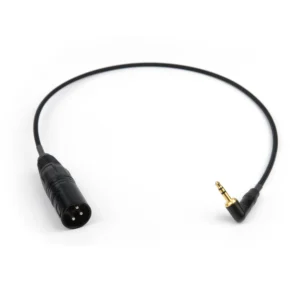 Remote Audio CAS-SMX-S Unbalanced Adapter Cable 3.5mm TRS to XLR3M: The 18 in cable with its right-angle 3.5 mm plug and XLR3M.