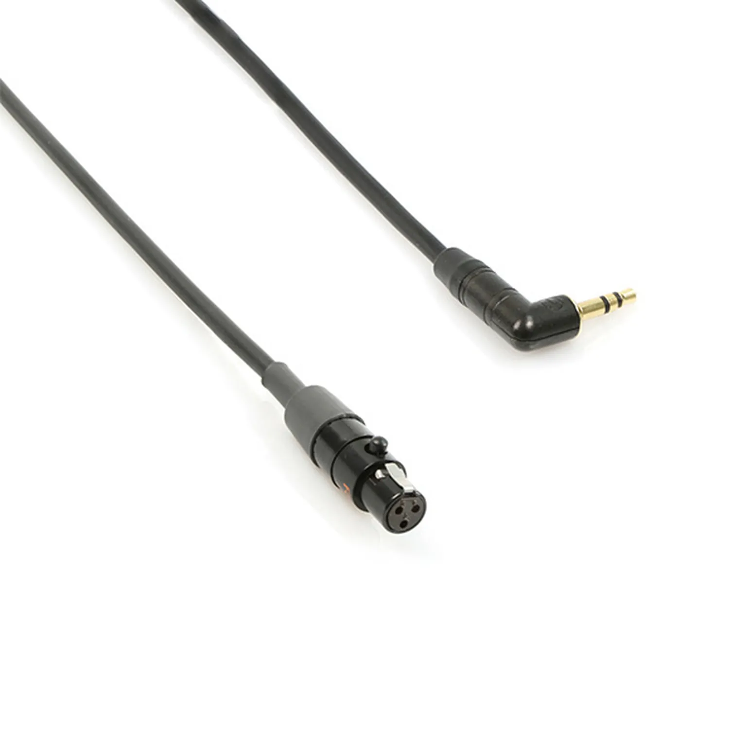Remote Audio CAT3F1/8MS Adapter Cable TA3F to 3.5mm Right Angle: The cable with its TA3F and right-angle 3.5 mm plug.