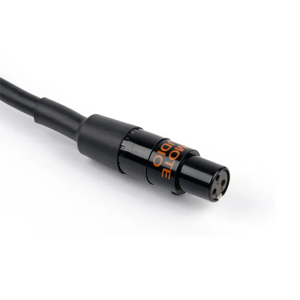 Remote Audio CAT3FL12 Balanced Jumper Cable TA3F to TA3F (12 in): A TA3F plug up close.