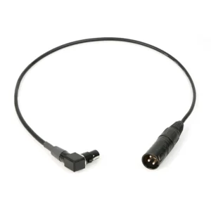 Remote Audio CAT3FRX3M24 Balanced Adapter Cable TA3F to XLR3M: The cable with its right-angle TA3F and XLR3M.