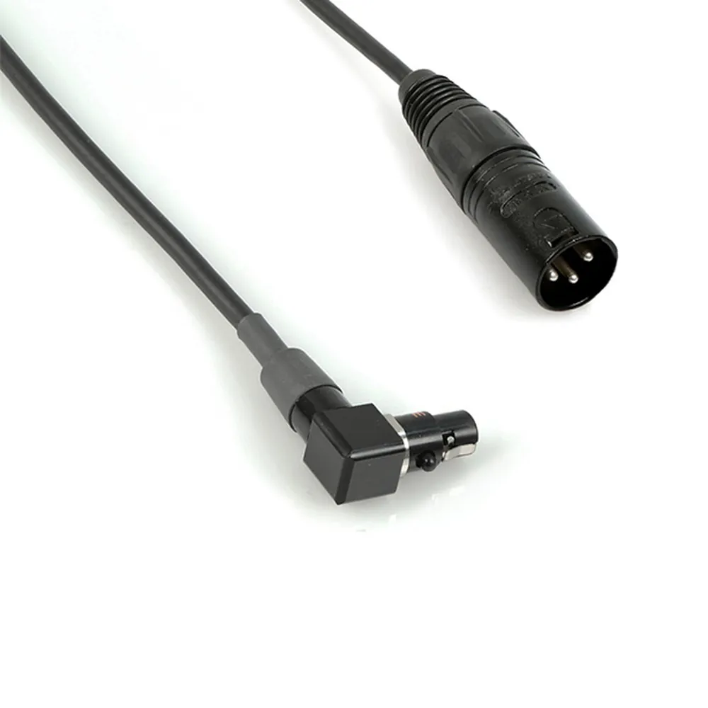 Remote Audio CAT3FRX3M24 Balanced Adapter Cable TA3F to XLR3M: The right-angle TA3F and the XLR3M up close.