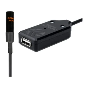 Remote Audio USB Power Converter Cables - TA4M: The TA4M plug and the USB outlet housing.