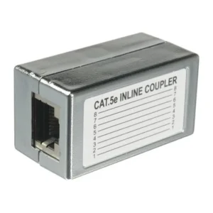 Remote Audio CAT5ECOUPLER Shielded CAT5e Coupler: The shielded metal coupler with its RJ45 jack.