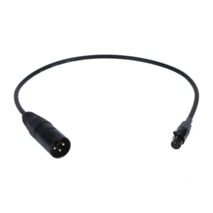 Remote Audio CAT5FX3M18 Balanced Adapter TA5F to XLR3M: The adapter with its TA5F and XLR3M.