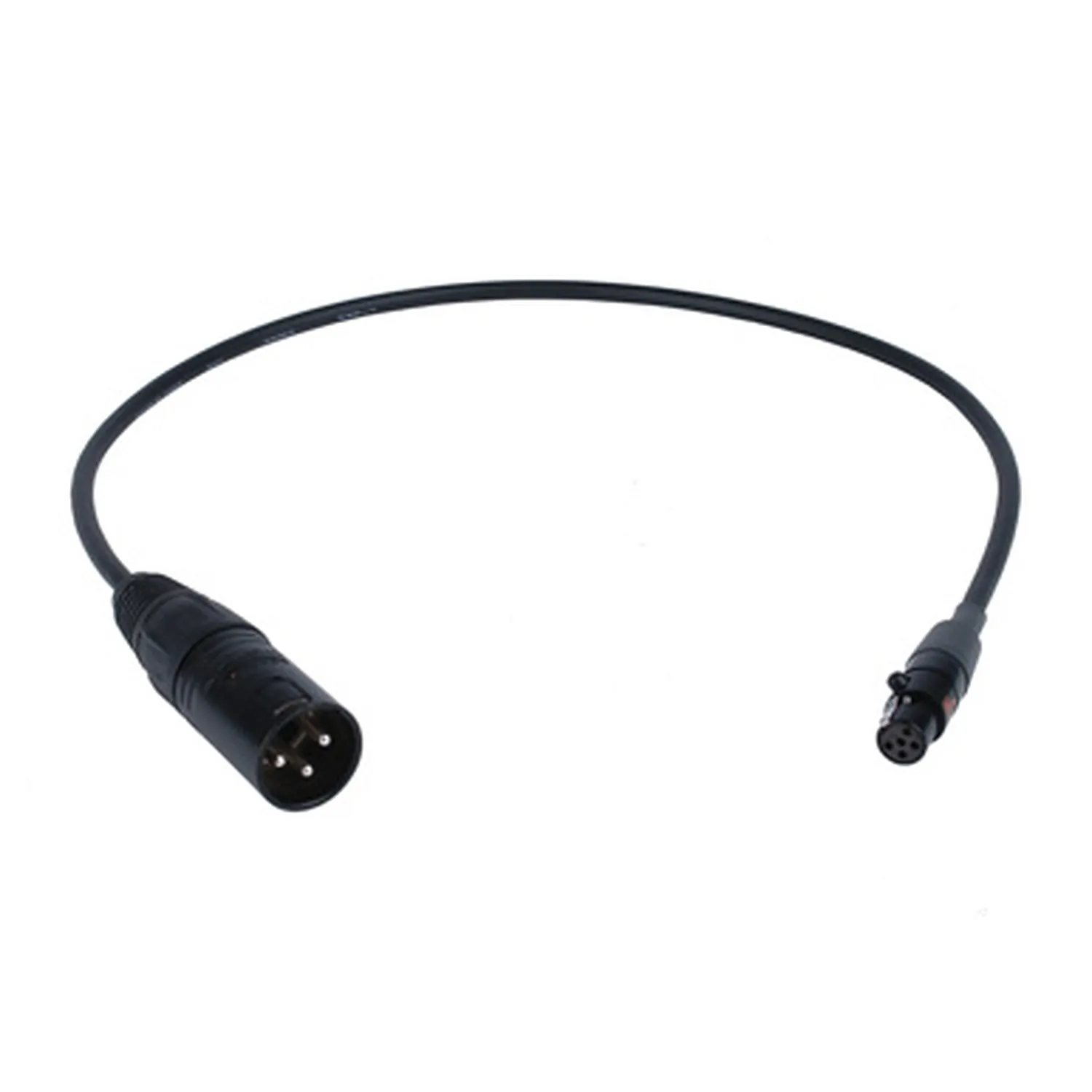 Remote Audio CAT5FX3M18 Balanced Adapter Cable TA5F to XLR3M: The adapter with its TA5F and XLR3M.