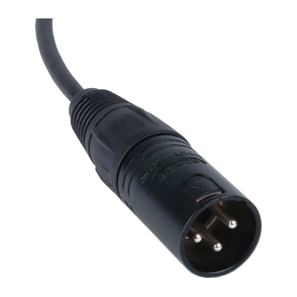 Remote Audio CAT5FX3M18 Balanced Adapter Cable TA5F to XLR3M: The XLR3M up close.