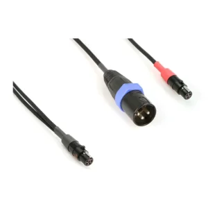 Remote Audio CAT5FX3MT3F18 Balanced Breakout TA5F to XLR3M/TA3F: The XLR3M and TA3F up close.