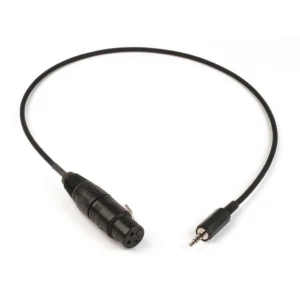 Remote Audio CATCiPXLRF Timecode Input Cable for iPad and iPhone: The 2 ft cable with its XLR3F and 3.5 mm TRRS plug.