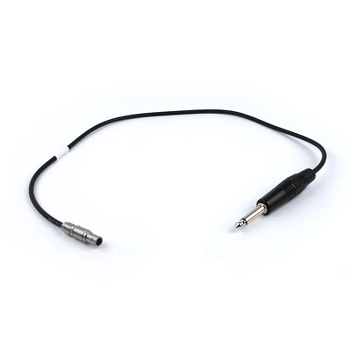 Remote Audio CATCJAM Timecode Adapter Cable 5-Pin Lemo to 1/4 in TS: The 2 ft cable with its 5-pin Lemo-style plug and 1/4 in TS plug.
