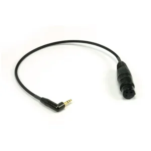 Remote Audio CAX3F1/8BAL Balanced Adapter for Red Epic and Scarlet: The cable with its XLR3F and right-angle 3.5 mm plug.