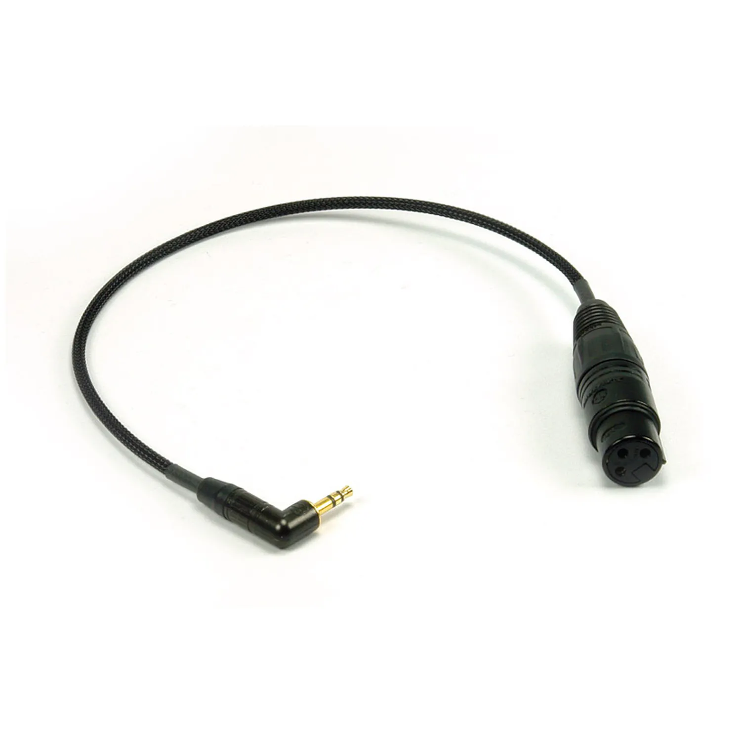 Remote Audio CAX3F1/8BAL Balanced Adapter for Red Epic and Scarlet: The cable with its XLR3F and right-angle 3.5 mm plug.