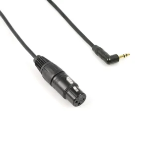 Remote Audio CAX3F1/8MSD Unbalanced Adapter XLR3F to 3.5mm RA: The XLR3F and the right-angle 3.5 mm plug.