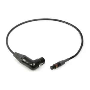 Remote Audio CAX3FRT3F18 Balanced Adapter XLR3F RA to TA3F: The cable with its right-angle XLR3F and TA3F.