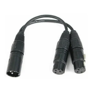 Remote Audio CAX3YMFF Balanced Summing Cable (2) XLR3F to XLR3M: The two XLR3F plugs joining into one XLR3M.