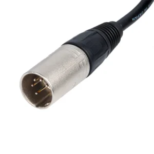 Remote Audio CAX5QN50 Balanced Stereo XLR Cable XLR5F to XLR5M: The XLR5M plug up close.