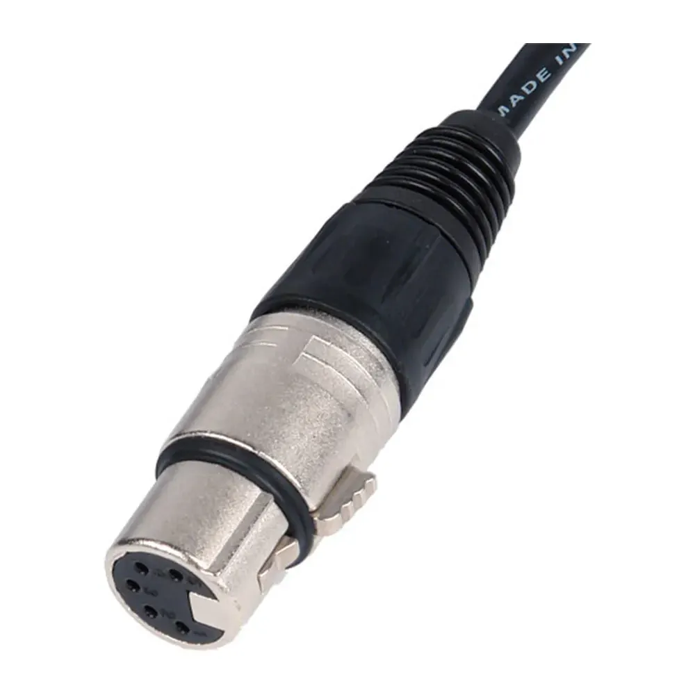 Remote Audio CAX5QN50 Balanced Stereo XLR Cable XLR5F to XLR5M (50 ft): The XLR5F plug up close.