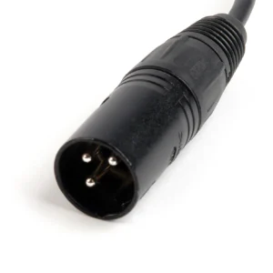 Remote Audio CAXJ12RT Balanced Jumper Cable XLR3F RA to XLR3M: The XLR3M up close.