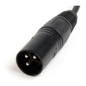 Remote Audio CAXJ12RT Balanced Jumper Cable XLR3F RA to XLR3M: The XLR3M up close.