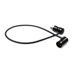 Remote Audio CAXJ18LPMF Balanced Low Profile Jumper XLR3F to XLR3M: The whole cable from low-profile XLR3F to low-profile XLR3M.
