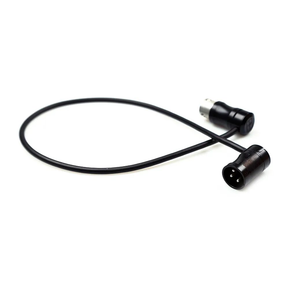 Remote Audio CAXJ18LPMF Balanced Low Profile Jumper XLR3F to XLR3M: The whole cable from low-profile XLR3F to low-profile XLR3M.