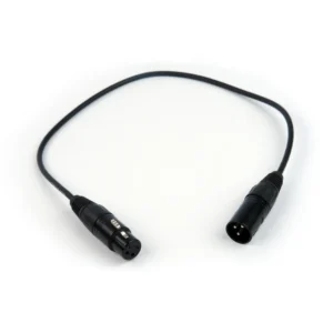 Remote Audio CAXJ18 Balanced Jumper Cable XLR3F to XLR3M: The jumper with its XLR3F and XLR3M.