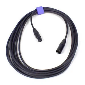 Remote Audio CAXLRQN25 Balanced Mic Cable XLR3F to XLR3M 25ft: The 25 ft mic cable coiled with its XLR ends.