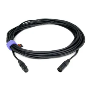Remote Audio CAXLRQN50 Balanced Mic Cable XLR3F to XLR3M 50ft: The 50 ft mic cable coiled with its XLR ends.