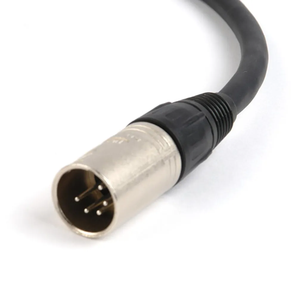 Remote Audio CAXSTEX5M Stereo Breakout Cable (2) XLR3F to XLR5M: The XLR5M connector up close.