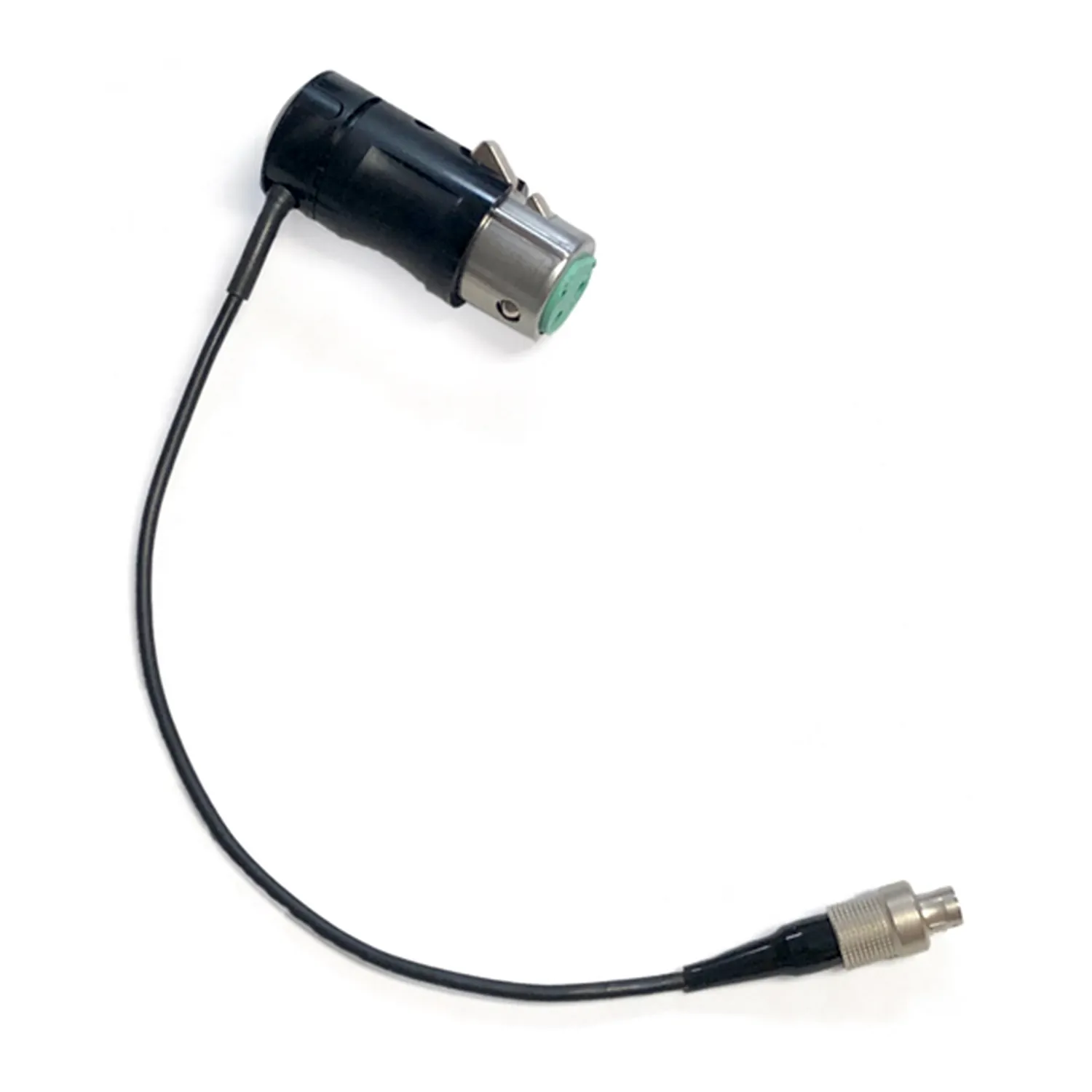 Remote Audio CAZMTBM Boom Cable for Zaxcom ZMT XLR3F to 3-Pin Lemo: The cable with its low-profile XLR3F and right-angle 3-pin Lemo.