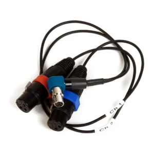 Remote Audio CAZSTA100XYTA5R Breakout for Zaxcom STA100/150 or IFB100: The breakout with its two XLR3F and right-angle TA5F.