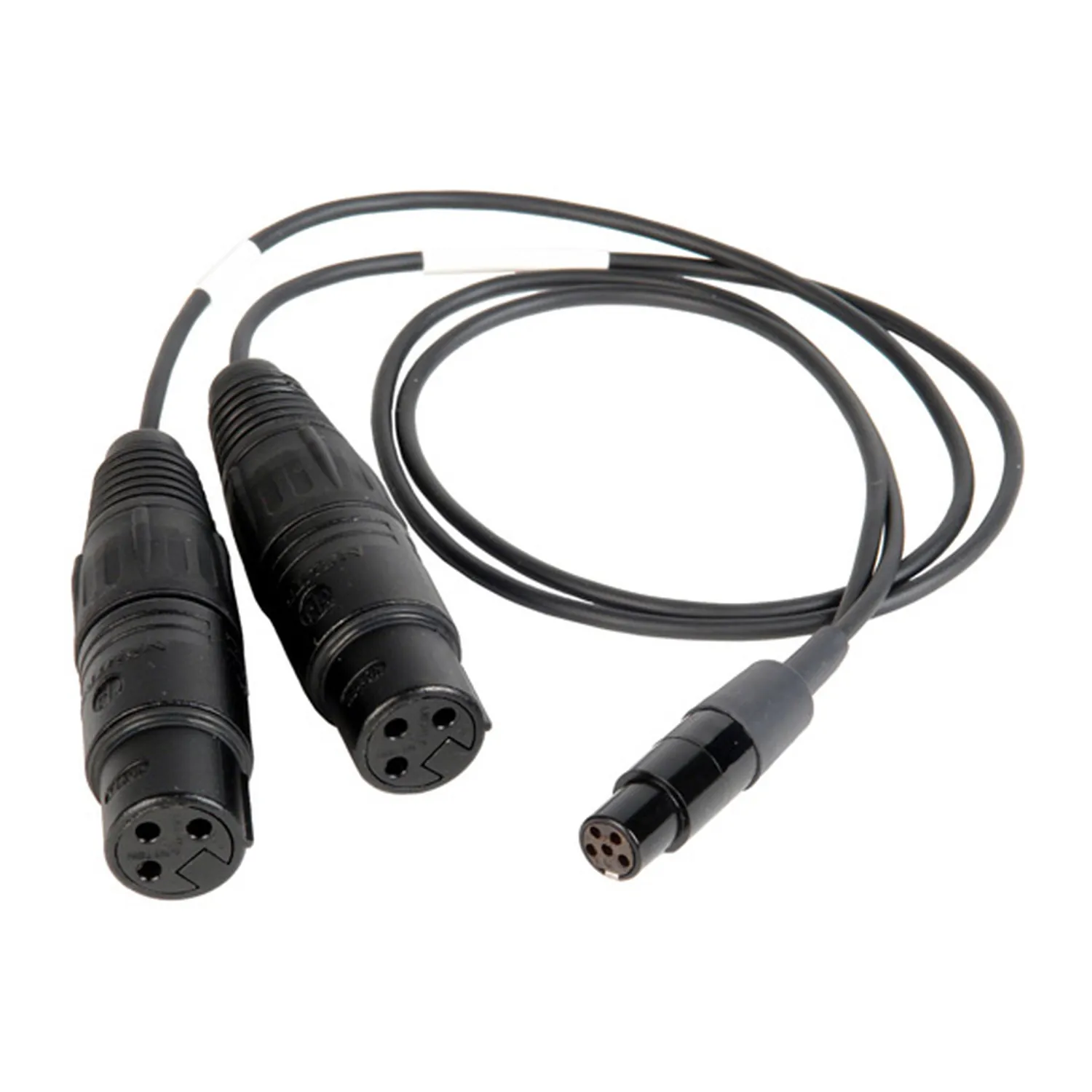 Remote Audio CAZSTA100XYTA5 Breakout for Zaxcom STA100/150 or IFB100: The breakout with its two XLR3F and the TA5F.