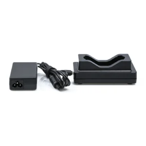 Remote Audio HIQCH1 Hi-Q Single-Bay Battery Charger: Charger and power supply from the side.
