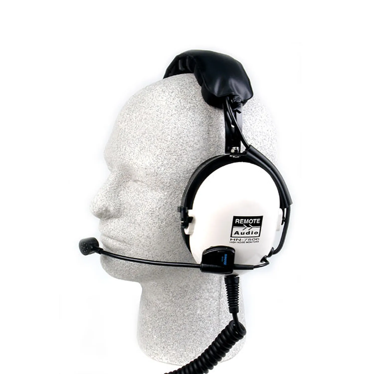 Remote Audio HN-7506 High-Noise Headset with Dynamic Boom Mic: HN-7506 headset with its dynamic boom mic.