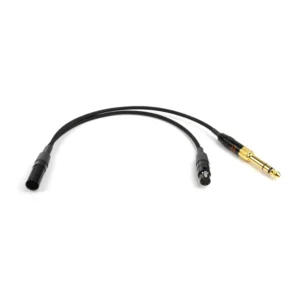 Remote Audio HSADEBLEC Headset Breakout Cable for Lectrosonics: The breakout with its TA5M, TA5F, and 1/4 in plug.