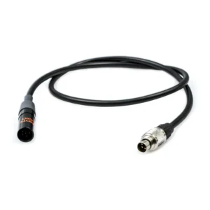 Remote Audio HSADSXST Headset Adapter Cable TA5M to Male Binder: The adapter cable with its TA5M and male binder connector.