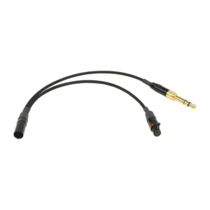 Remote Audio HSADTA3-S Headset Breakout Cable TA5M to 3.5mm and TA3F: The breakout with its TA5M, TA3F, and 3.5 mm plug with 1/4 in adapter.