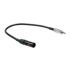 Remote Audio HSADTRRS-A Headset Cable TA5M to 3.5mm TRRS: The cable with its TA5M and 3.5 mm TRRS plug.