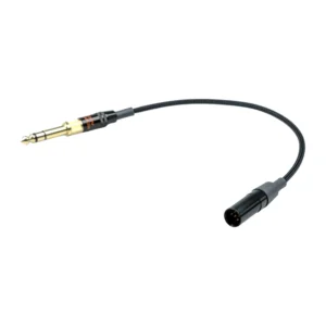 Remote Audio HSADTRS Headset Adapter Cable TA5M to 3.5mm TRS: The cable with its 3.5 mm TRS plug and TA5M.