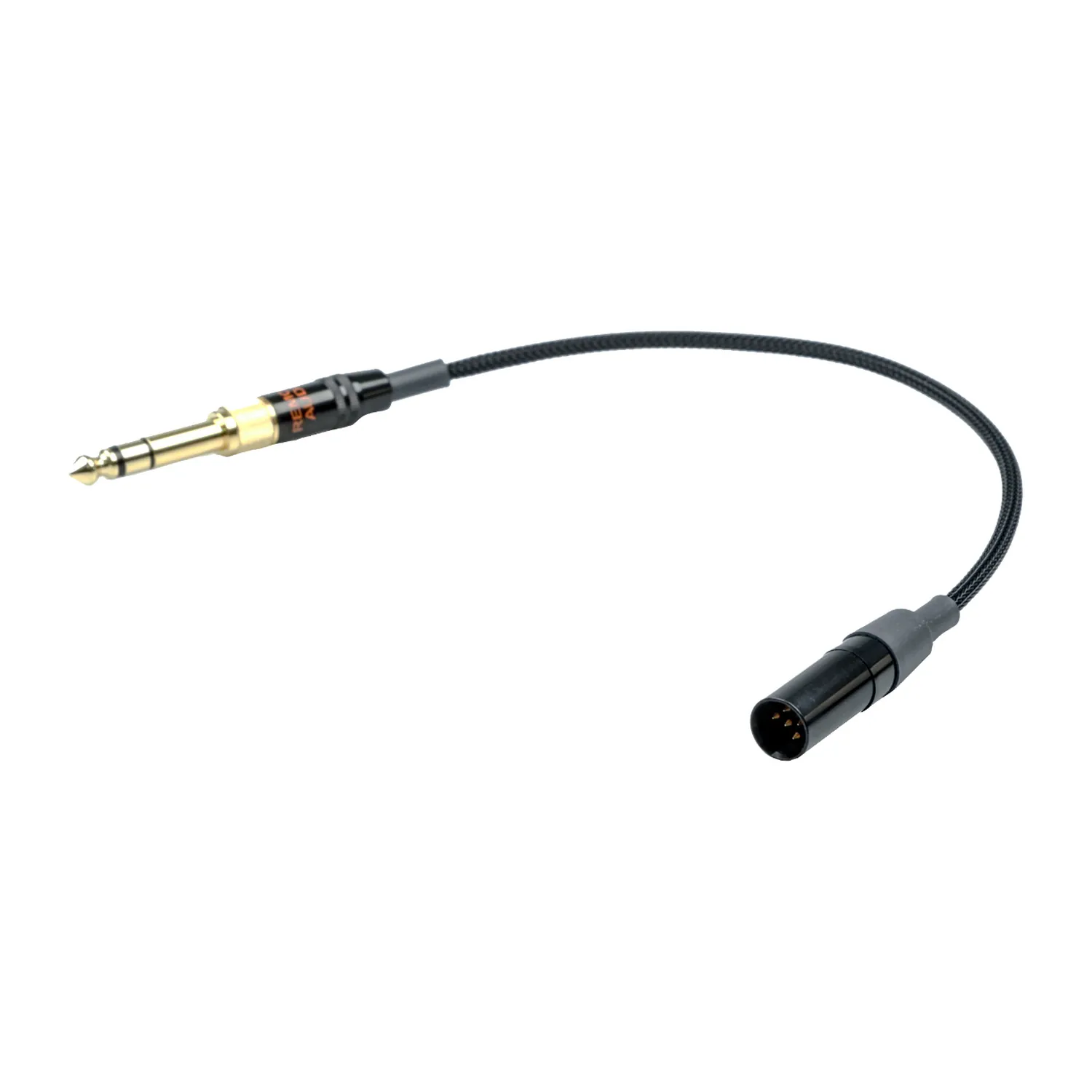 Remote Audio HSADTRS Headset Adapter Cable TA5M to 3.5mm TRS: The cable with its 3.5 mm TRS plug and TA5M.