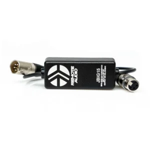 Remote Audio Big Juicer JBIG15 DC Power Converter: The converter box with its XLR4M and XLR4F cables.